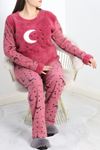 Battal Polar Pijama Takımı Açıkmor